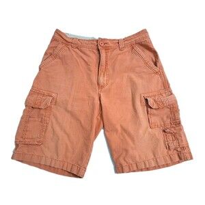 Trilogy Cargo Shorts Mens 32 Orange Safari Utility Pockets Ripstop Tactical